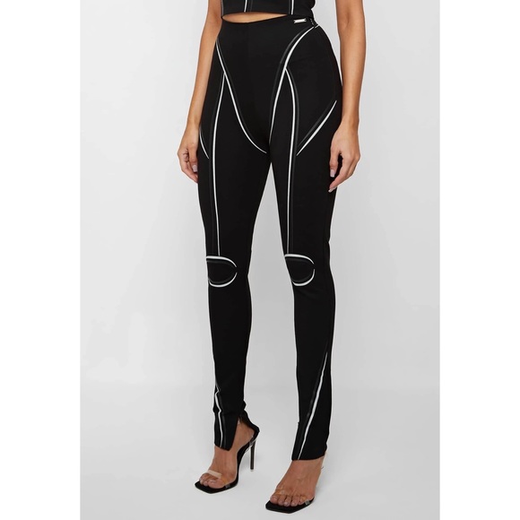 High Waisted Bandage Leggings (cyber, futuristic, robot, edgy) - Picture 4 of 4